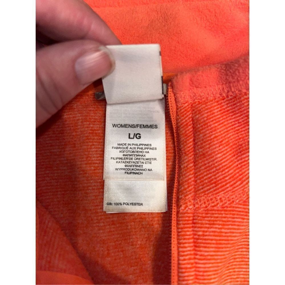 The North Face Jacket Womens Size Large Orange Quarter Zip Long Sleeve - Picture 4 of 6